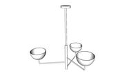 CB2 Verner 3 Tiered Pendant Light