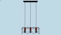 Pendente Lustre Aramado Triplo Estrela