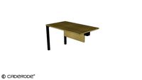 Mesa Gerente Simples c/ Pé Eco p/ Apoio em Armário - 1200x700