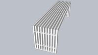 GRIDIRON LARGE STAINLESS STEEL BENCH