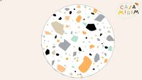 Tapete Playmat Terrazzo Nuts Redondo