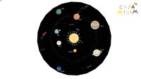 Tapete Playmat Sistema Solar Black Redondo