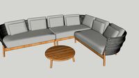 Avalon modular lounge corner with Ceylon lounge table - 4 Seasons Outdoor