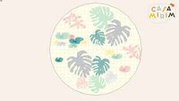 Tapete Playmat Maxi Folhas Redondo