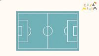 Tapete Playmat Futebol Azul Esverdeado