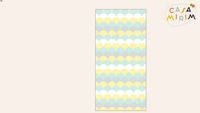 Tapete Playmat Escamas Amarelo 80cm