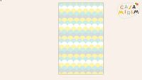 Tapete Playmat Escamas Amarelo 1m