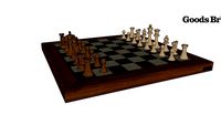 182001#JOGO XADREZ MADEIRA NOGUEIRA RECOURO CAFÉ