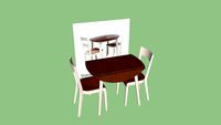 dining table extendable__Shane Set Meja Makan 2 Kursi