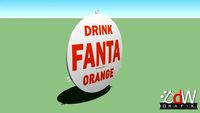Emaille reclamebord Fanta