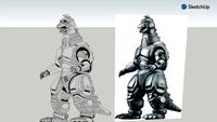 Mecha Godzilla 2d model v2