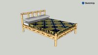Queen Size Log Bed