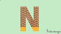 LETRA ARTÍSTICA (COLLAB GABIWORK) – 13CM – LETRA N – ARTIE DESIGN