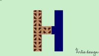 LETRA ARTÍSTICA (COLLAB GABIWORK) – 13CM – LETRA H – ARTIE DESIGN