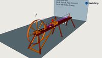trolley car spinning wheel