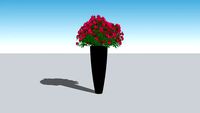 Plante fleurie en grand pot (feng shui).