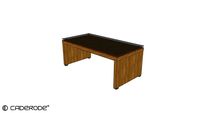 Mesa de Centro c/ Tampo de Vidro Vision Evo - 1200x600