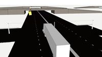 Photoelectric low clearance bridge truck bus warning system concept