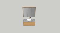 1200 wall hung vanity with mixer