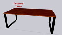 Table chêne et fer