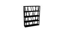 Noir Colfax Bookshelf/Bar Back