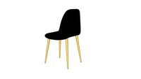 187478 _ CLYDE - Chaise style scandinave en velours vert