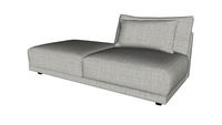 Basel Left End Unit Slate Pebble Fabric By Modloft