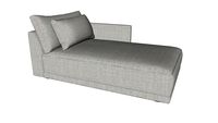 Basel Right Chaise Slate Pebble Fabric By Modloft