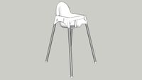 IKEA ANTILOP - Highchair - Kinderstoel