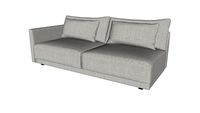 Basel Left Arm Sofa Slate Pebble Fabric By Modloft
