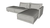 Basel Modular Sofa 11A Slate Pebble Fabric By Modloft