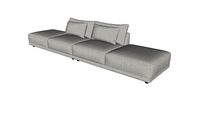 Basel Modular Sofa 05 Slate Pebble Fabric By Modloft