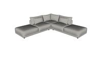 Basel Modular Sofa 06 Slate Pebble Fabric By Modloft