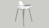 IKEA ANTILOP - Highchair with tray - Kinderstoel met tafelblad