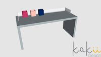 MESA GUGA COM PORTA LAPIS E ACRÍLICO