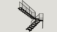 Staircase Double landing stringers rack