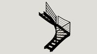 Staircase Double straight stringers