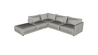 Basel Modular Sofa 09A Slate Pebble Fabric By Modloft