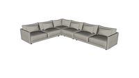 Basel Modular Sofa 17 Slate Pebble Fabric By Modloft