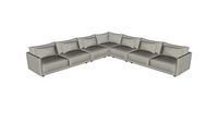 Basel Modular Sofa 04 Slate Pebble Fabric By Modloft