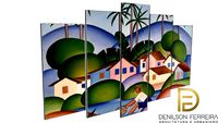 Quadro Decorativo 5 Partes Tarsila Amaral