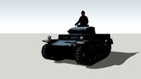 WW2 German Panzerkampfwagen 2 Ausf L Light Tank Set 01