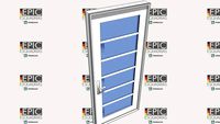 PORTA ARTICULADA COM VIDROS 90x200 EPIC PVC