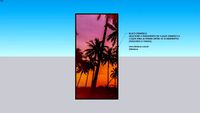 Quadro em tela canvas. Coqueiros no por do sol parte 1