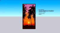 Quadro em tela canvas. Coqueiros no por do sol parte 2