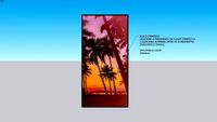 Quadro em tela canvas. Coqueiros no por do sol parte 3
