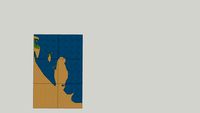 A simple map of Bahrain, Qatar and Dammam