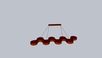 Pendente Ameba de Madeira 8 Pontas – LED Integrado