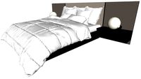 bed and sidetables