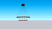 PENDENTE LED RING ANEL DUPLO 3000K 32W BIVOLT Ø60CM METAL COBRE - PORTOFINO PD1036